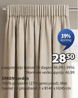 Jysk Erken gordijn aanbieding