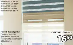 Jysk Femris duo rolgordijn aanbieding