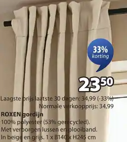 Jysk Roxen gordijn aanbieding