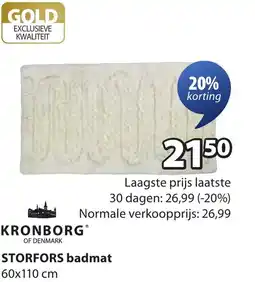 Jysk Kronborg Storfors badmat aanbieding