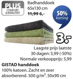 Jysk Gistad handdoek aanbieding