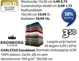Jysk Kornborg Karlstad handdoek aanbieding