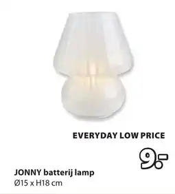 Jysk JONNY batterij lamp aanbieding