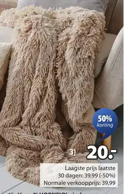 Jysk MYRFIOL plaid Imitatiebont aanbieding