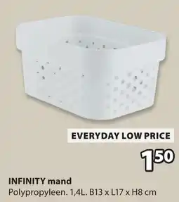 Jysk INFINITY mand aanbieding