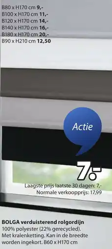 Jysk BOLGA verduisterend rolgordijn aanbieding