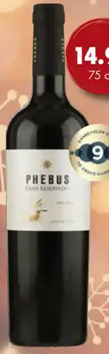 uw topSlijter Phebus gran reservado Malbec aanbieding