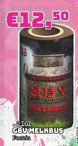 Quartel Vuurwerk 2I0I GBV fireworks fontein aanbieding