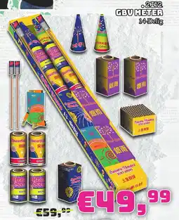 Quartel Vuurwerk 2I52 GBV meter aanbieding