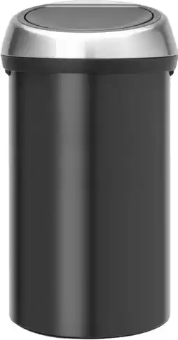 Coolblue Brabantia Touch Bin 60 Liter Matt Black Fingerprint Proof aanbieding