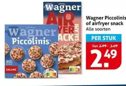Hoogvliet Wagner Piccolinis of airfryer snack aanbieding