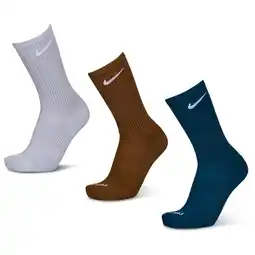 Foot Locker Nike Everyday Cushioned Crew 3 Pack Sokken Unisex - Bruin - Maat 38 - 42 aanbieding