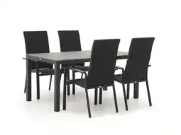 Kees Smit Bellagio Avio/Fidenza 160cm dining tuinset 5-delig stapelbaar aanbieding