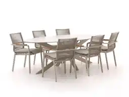 Kees Smit Bellagio Marudo/Furato ellips 240cm dining tuinset 7-delig stapelbaar aanbieding