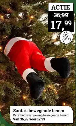 Tuincentrum Osdorp Santa's bewegende benen aanbieding