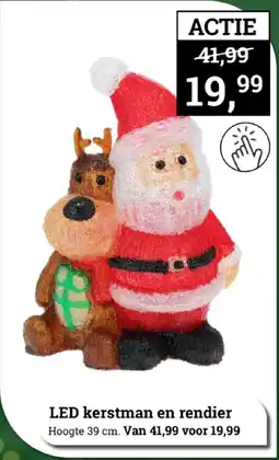 Tuincentrum Osdorp LED kerstman en rendier aanbieding