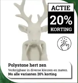 Tuincentrum Osdorp Polystone hert zen aanbieding