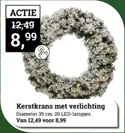 Tuincentrum Osdorp Kerstkrans met verlichting aanbieding