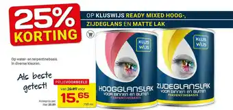 Kluswijs Op Kluswijs Ready Mixed Hoog-, Zijdeglans En Matte Lak 25% Korting aanbieding