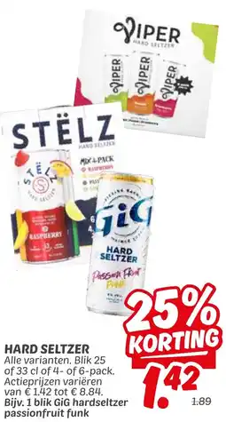 Dekamarkt Hard seltzer aanbieding
