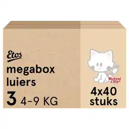 Etos Etos Woezel & Pip Luiers Midi Maat 3 4-9 kg Megabox 4x40 stuks aanbieding