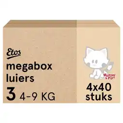 Etos Etos Woezel & Pip Luiers Midi Maat 3 4-9 kg Megabox 4x40 stuks aanbieding
