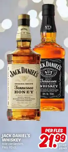 Dekamarkt Jack daniel's whiskey aanbieding