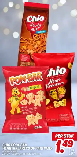 Dekamarkt Chio pom-bär, heartbreakers of partymix aanbieding