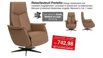 Woonsquare Relaxfauteuil Portello aanbieding