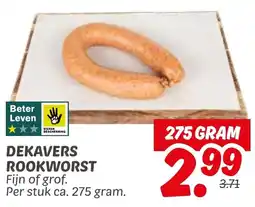 Dekamarkt Dekavers rookworst aanbieding