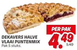 Dekamarkt Dekavers halve vlaai puntenmix aanbieding