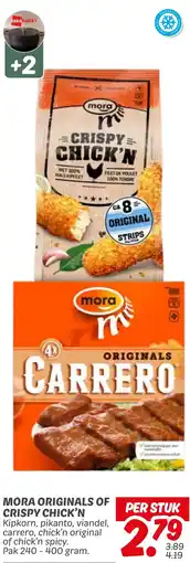 Dekamarkt Mora originals of crispy chick'n aanbieding
