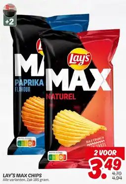 Dekamarkt Lay's max chips aanbieding