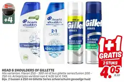 Dekamarkt Head & shoulders of gillette aanbieding