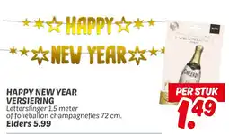 Dekamarkt Happy new year versiering aanbieding