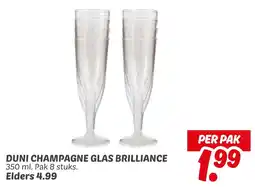 Dekamarkt Duni champagne glas brilliance aanbieding