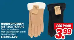 Dekamarkt Handschoenen met bontkraag aanbieding