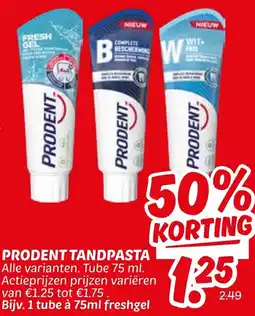 Dekamarkt Prodent tandpasta aanbieding
