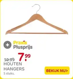 Praxis Houten hangers aanbieding