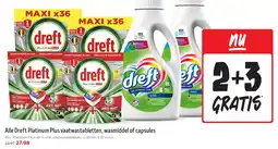 Jumbo Alle Dreft Platinum Plus vaatwastabletten, wasmiddel of capsules aanbieding