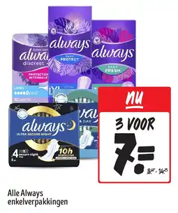 Jumbo Alle Always enkelverpakkingen aanbieding