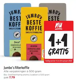 Jumbo Jumbo's filterkoffie aanbieding