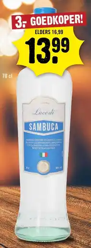 Dirck 3 Luce di sambuca aanbieding