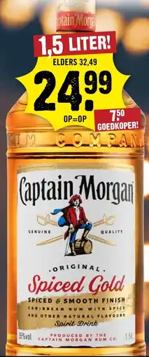 Dirck 3 Captain Morgan Spiced Gold aanbieding