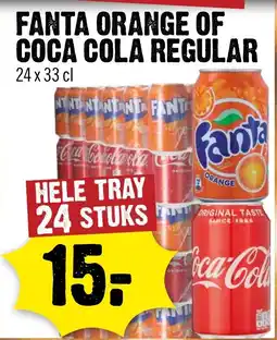 Dirck 3 Fanta orange of coca cola regular aanbieding