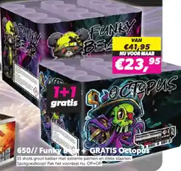 Meester Vuurwerk 650// Funky Bear + GRATIS Octopus aanbieding