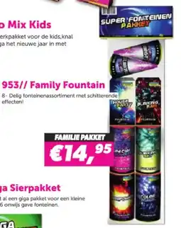 Meester Vuurwerk 953// Family Fountain aanbieding