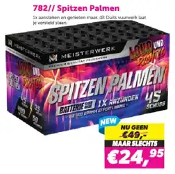 Meester Vuurwerk 782// Spitzen Palmen aanbieding