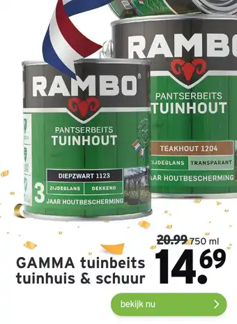 GAMMA GAMMA tuinbeits tuinhuis & schuur 750ml aanbieding