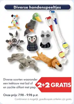 Huisdier Voordeelshop Diverse hondenspeeltjes aanbieding